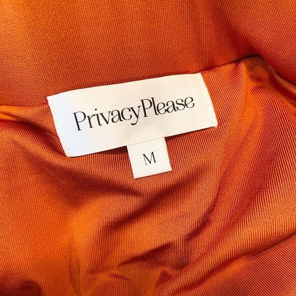 Privacy Please Kayleigh Pull-On Midi Skirt In Rust Metallic NWT Size Medium - Picture 9 of 10